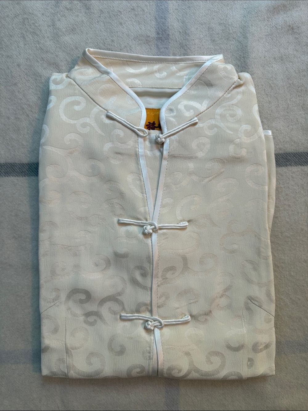 Ivory Traditional Chinese Button-Front Jacket/Blouse Size Small/Medium